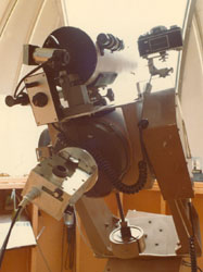Vue du télescope principale avec un photomètre
