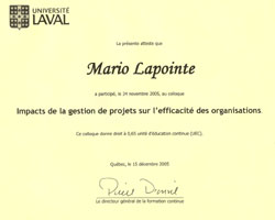 Gestion projet et efficacité organisationnelle 2005