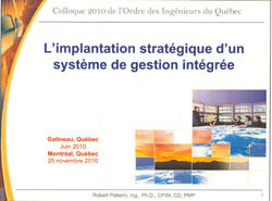 Implantation stratégique d'un système de gestion intégré 2010