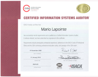 Certification CISA Isaca