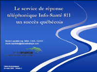 Info-santé 811 succès québécois 2009