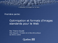 Optimisation et format d'images pour le Web 2003
