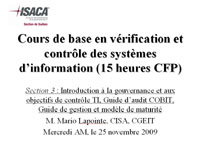 Vérification contrôle des systèmes d'information 2009