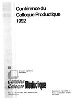 Cahier participant colloque productique 1992