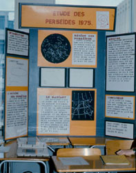 Expérimentation des perséides 1976